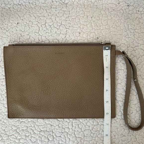 All Saints Zipped Leather Pouch Bag - Picture 6 of 7